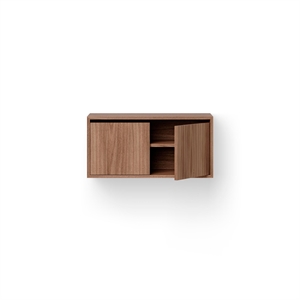 New Works Cabinet Bookcase Low With Doors Walnut