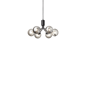 Nuura Apiales 6 Chandelier Satin Black/Optic Smoke