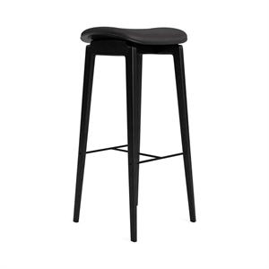 NORR11 NY11 Bar Stool With Upholstered Seat H75 Black Oak/Anthracite 21003