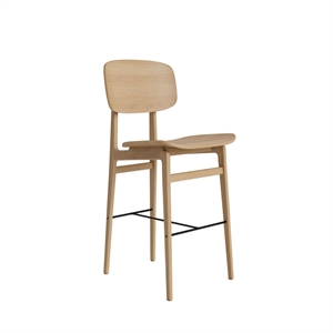 NORR11 NY11 Bar Stool With Backrest H65 Natural Oak