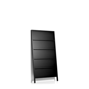 Moooi Oblique Wall Shelf Small Black Lacquered Beech