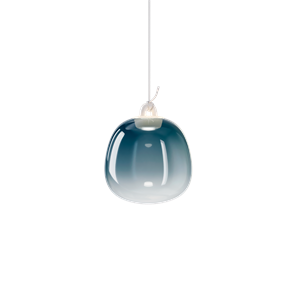 Lodes Oblò Pendant Small 2700K Azure Steel/ White