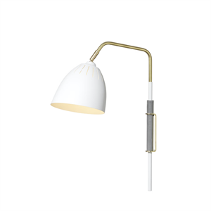 Örsjö Lean Wall Lamp Brass/ White with Cord