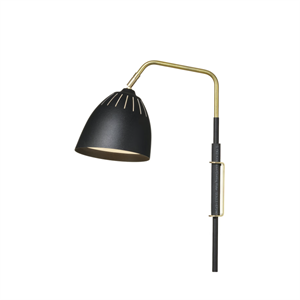 Örsjö Lean Wall Lamp Brass/ Black with Cord
