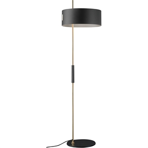 Oluce 1953 Floor Lamp Black/ Satin Gold