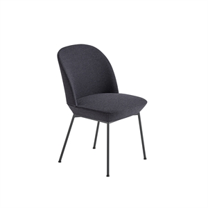 Muuto Oslo Dining Chair Upholstered Ocean 601/Anthracite Black