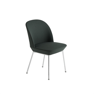 Muuto Oslo Dining Chair Upholstered Twill Weave 990/Chrome