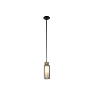 TOOY Osman 560.21 Pendant Matt Black/ Brushed Brass with Clear Glass