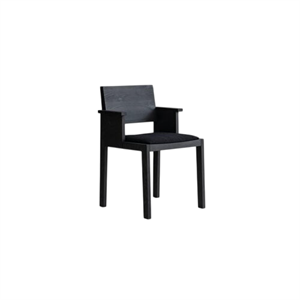 Vaarnii 016 Maasto Dining Chair With Armrest & Upholstered Seat Black/Square 0194