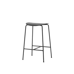 &Tradition Pavilion AV37 Counter Bar Stool Black Black Oak