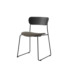 &Tradition Pavilion AV52 Dining Chair Upholstered Seat Black/Fuse