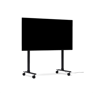 Pedestal Straight Rollin' TV Stand Charcoal