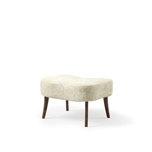 Warm Nordic Pragh Pouf Sheepskin Off White/Smoked Oiled Oak