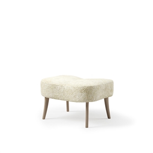 Warm Nordic Pragh Pouf Sheepskin Off White/ Whiteoiled Oak