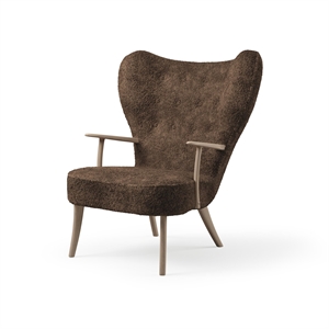 Warm Nordic Pragh Armchair Sheepskin Drake/White Oiled Oak