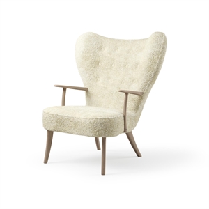 Warm Nordic Pragh Armchair Sheepskin Off White/White Oiled Oak