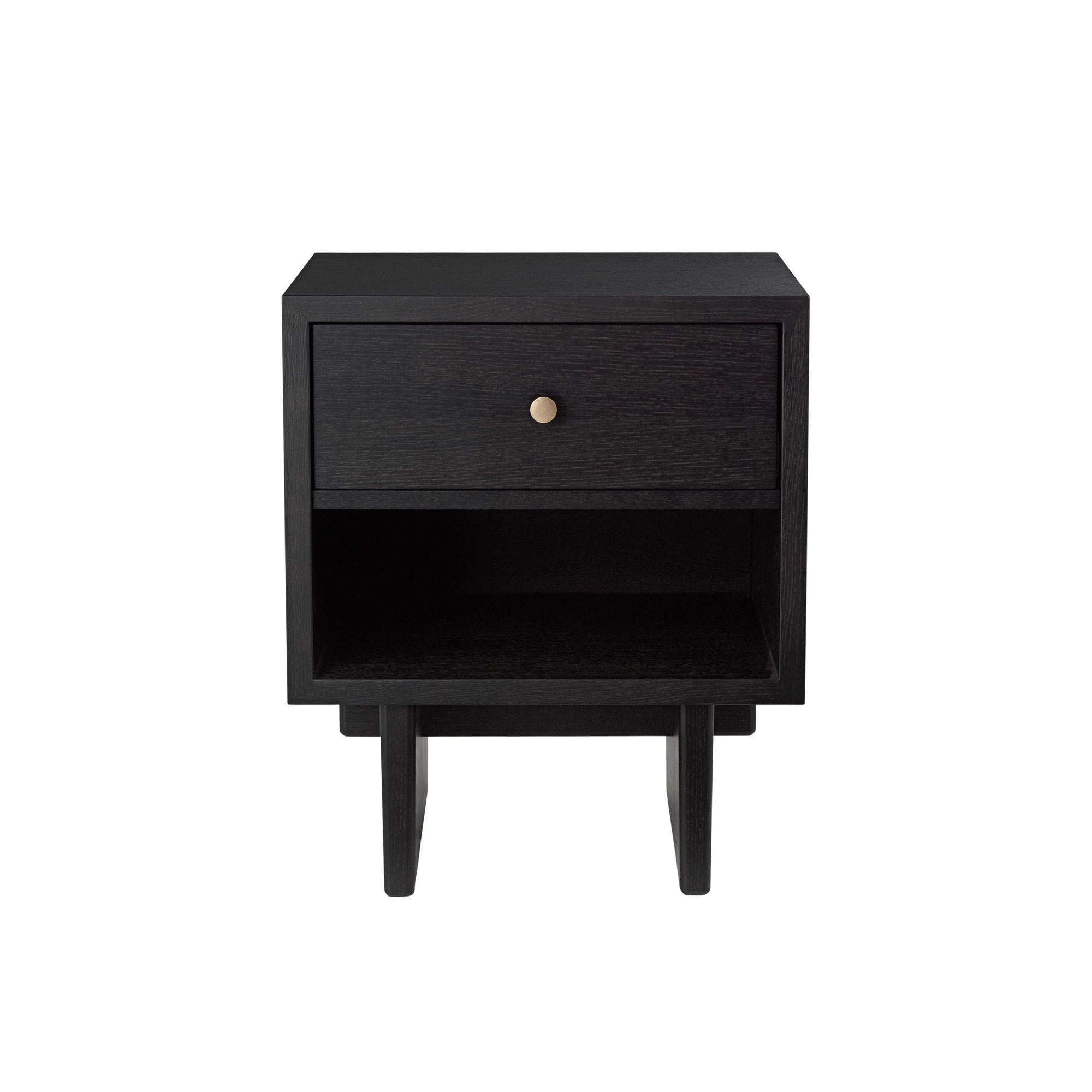 black stained nightstand