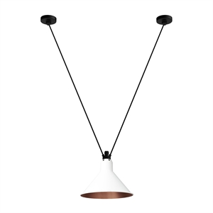 Lampe Gras N323 L Conic Pendant White/ Copper