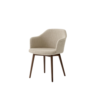 &Tradition Rely HW79 Dining Chair With Armrest Upholstered Hallingdal 003/Lacquered Walnut