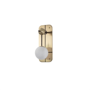 Bert Frank Rift Wall Lamp Brushed Brass/ Opal Glass