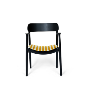 Bent Hansen Asger Dining Chair Upholstered Black Beech/Wild 22-100/110