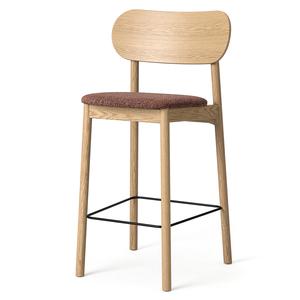 Decotique Elephant Bar Stool Natural Oak/Rust Bouclé
