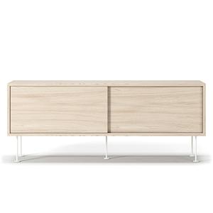 Decotique Vogue TV Bench With Legs 136 White Pigmented Oak/ White