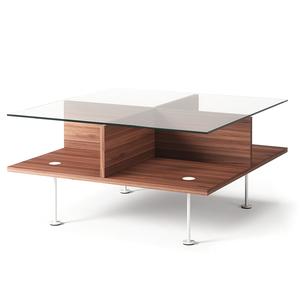 Decotique Vogue Coffee Table 70x70 Walnut/ White
