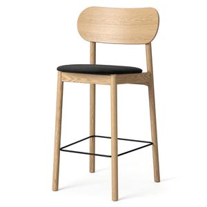 Decotique Elephant Bar Stool Natural Oak/ Black Velvet