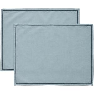 Decotique Sienna Placemat 35x45 Set of 2 Dusty Blue