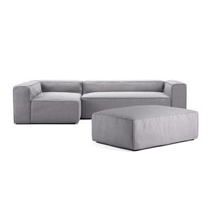 Decotique Grand 4-Seater Sofa Divan Open End With Footstool Left Sandshell/ Beige