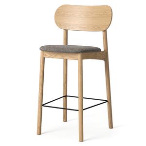 Decotique Elephant Bar Stool Natural Oak/Brown Bouclé