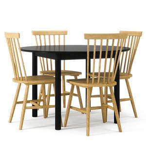 Department Wood Dining Table Black/Oak