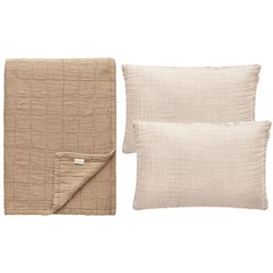 Decotique Classic Pillow & Blanket Set Beige