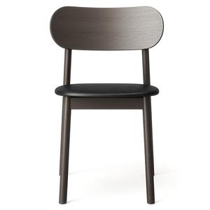Decotique Elephant Dining Chair Dark Oak/ Black Leather
