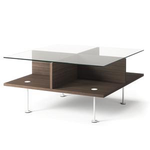 Decotique Vogue Coffee Table 70x70 Dark Oak/White