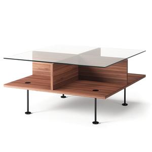 Decotique Vogue Coffee Table 70x70 Walnut/ Black