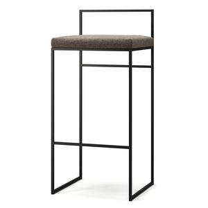 Department Bar Stool With Backrest 90 cm Black/Coastal Shale