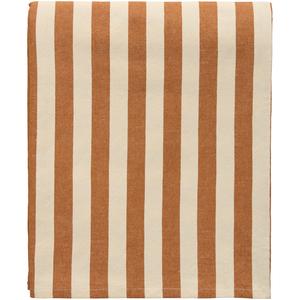 Decotique Block Stripe Tablecloth 140x240 Brown