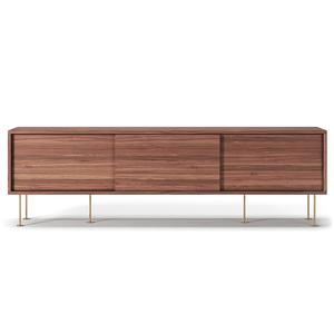 Decotique Vogue TV Bench With Legs 180 Walnut/ Brass