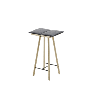 Fritz Hansen Skagerak Collection Georg Bar Stool Low Oak/Dark Grey