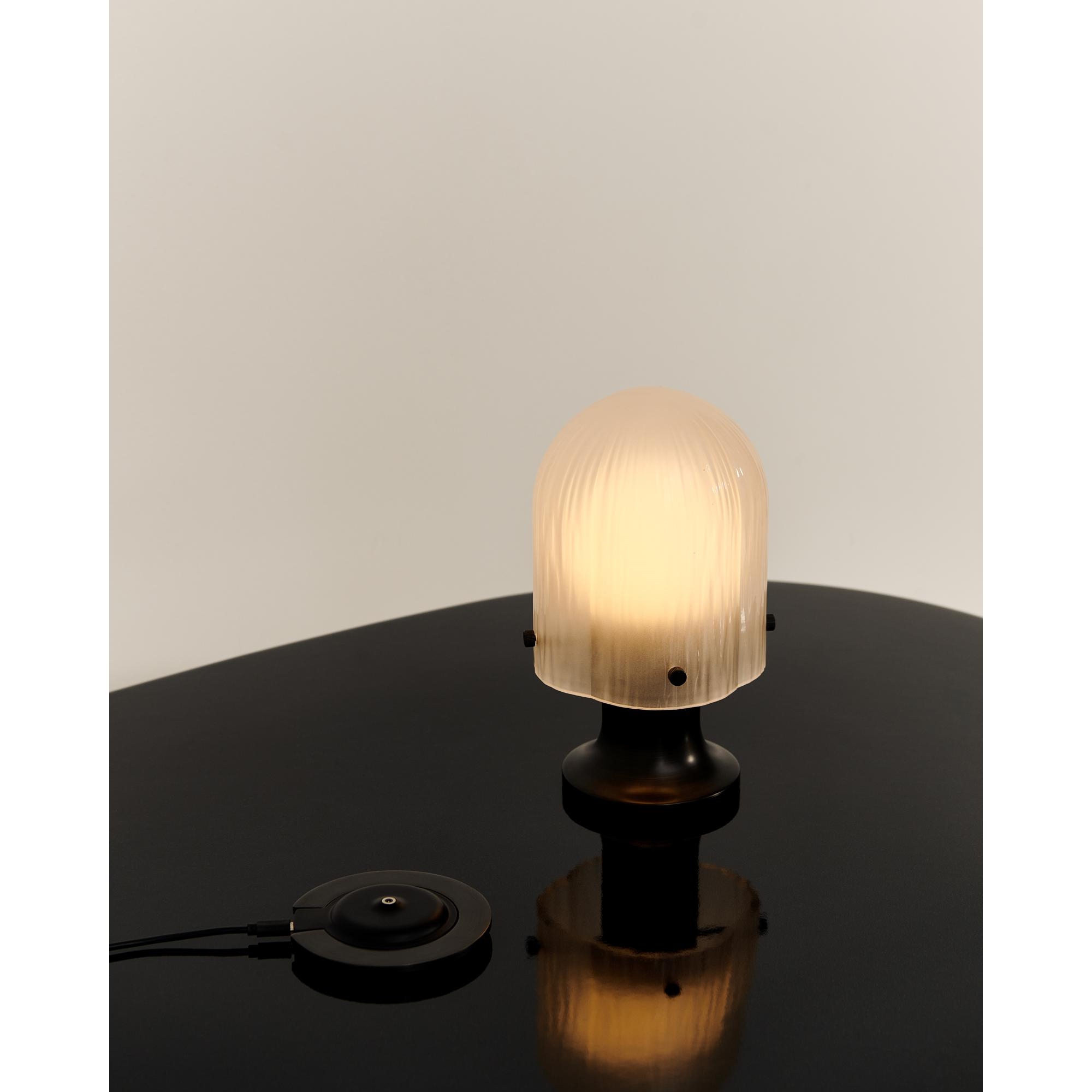 Gubi Portable Table Lamp Burnished Brass/ White