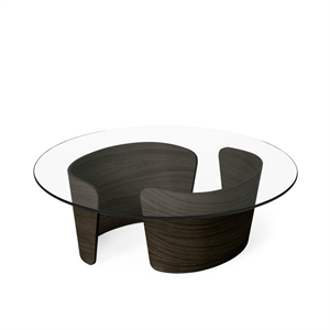 Sibast Furniture No 7 Lounge Coffee Table Ø90 Low Dark Oiled Oak/Glass