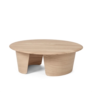 Sibast Furniture No 7 Lounge Coffee Table Ø90 Low White Oiled Oak/Solid