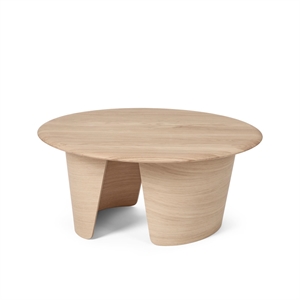 Sibast Furniture No 7 Lounge Coffee Table Ø90 High White Oiled Oak/Solid