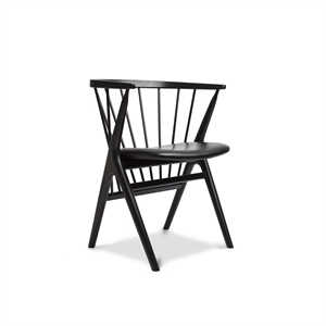 Sibast Furniture No 8 Dining Chair Black Oak and Black Leather