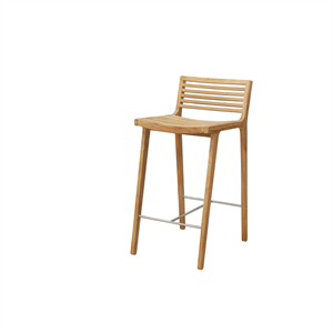 Sibast Furniture RIB Outdoor Bar Stool Teak