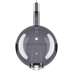 Lodes Sky-Fall Round Pendant Large 3000K Glossy Smoke/Glass