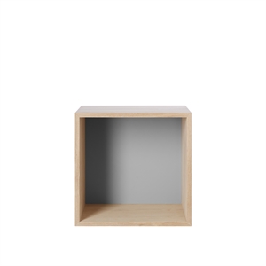 Muuto Stacked Bookcase System Between w. Backplate Oak/Light Gray