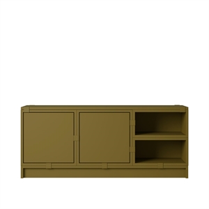 Muuto Stacked Hallway Shelf Configuration 2 Brown-Green